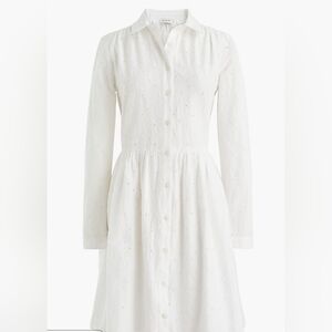 Eyelet shirt dress